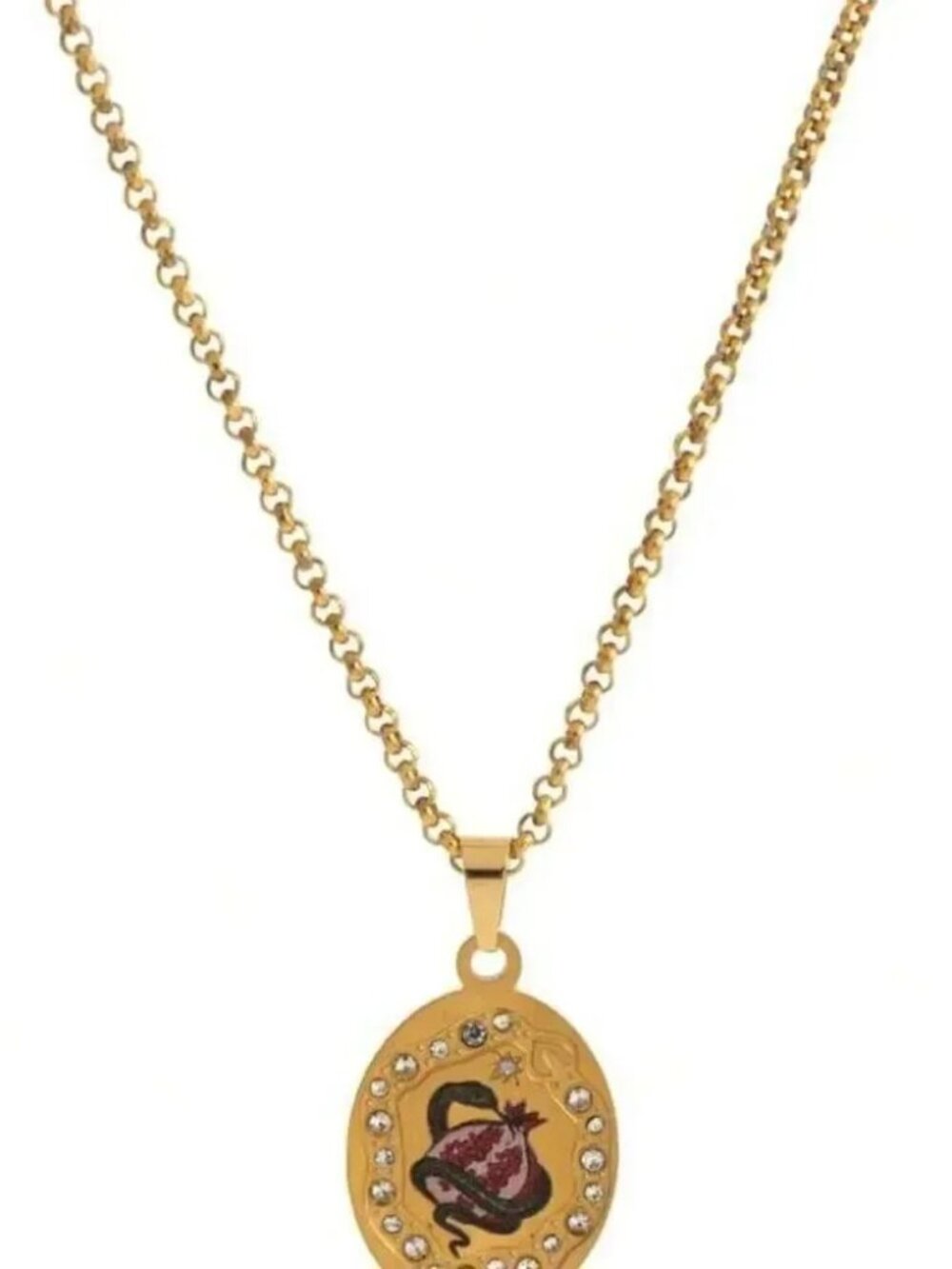 Gold Pendant necklace Q479